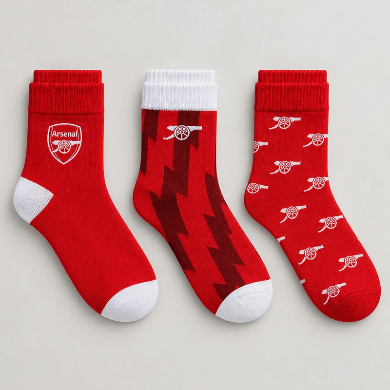 Kotníkové ponožky Arsenal FC 3 páry - červená