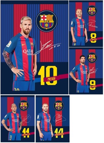 Sada sešitů A5 Barcelona FC 5ks - 32 stránek